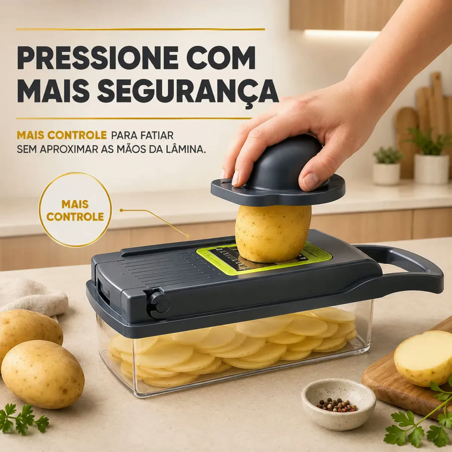 Cortador e fatiador de legumes 16 peças